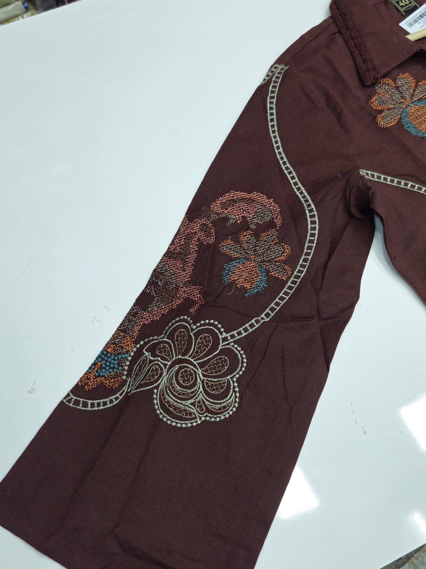 Women's Pure Cotton 3-Piece Kurta Set with Thread Work - Elegant Office & Workwear