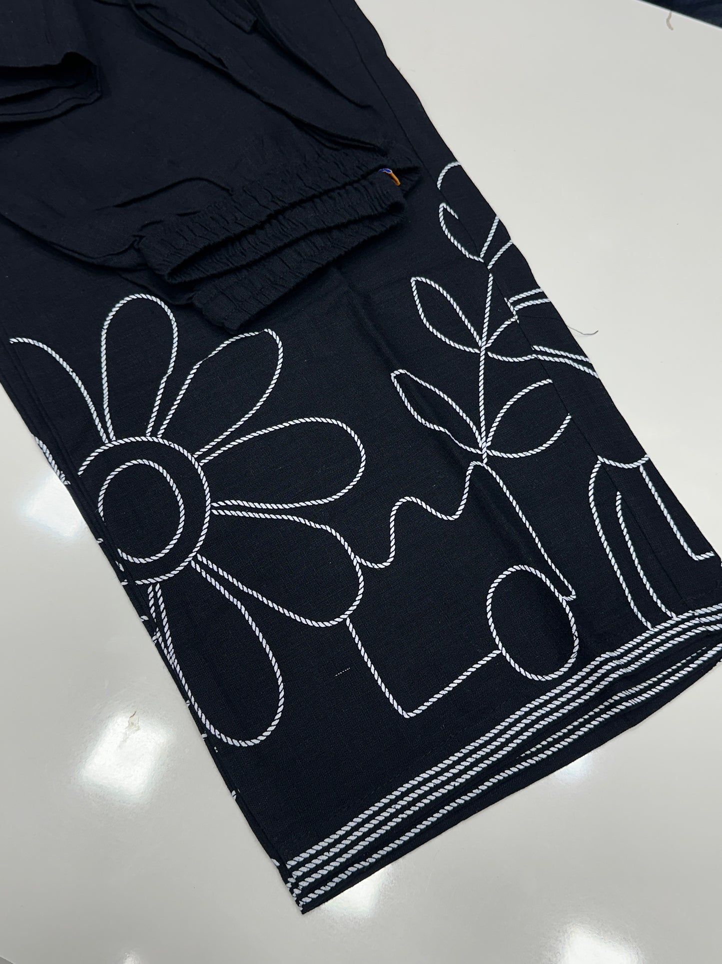 Pure Cotton Abstract detailing 3-Piece Suit Set with Dupatta – Kurta, Bottom & Dupatta