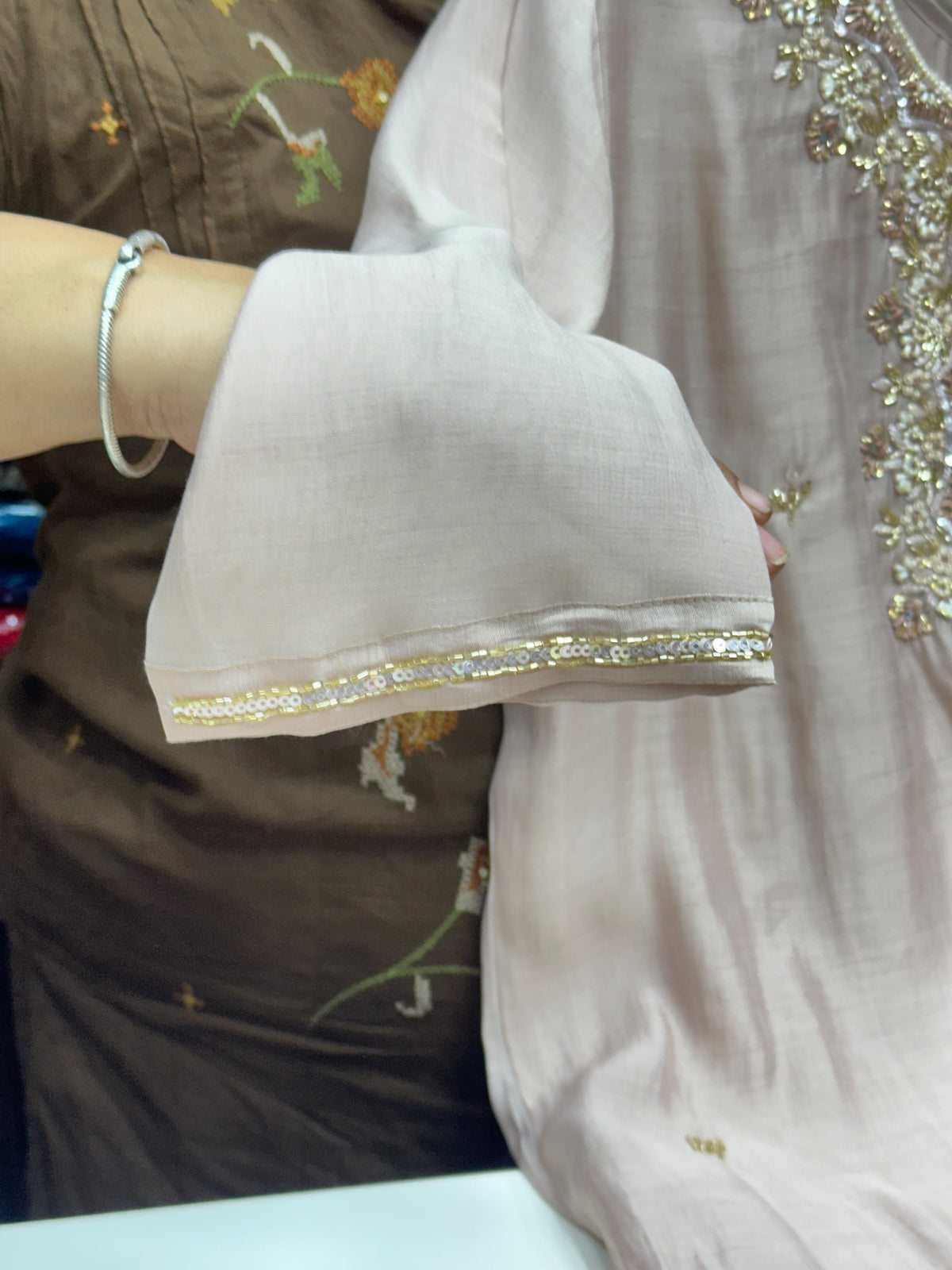 Designer Pure Muslin Kurta with Pants and Dupatta – Premium Handwork Ethnic Suit