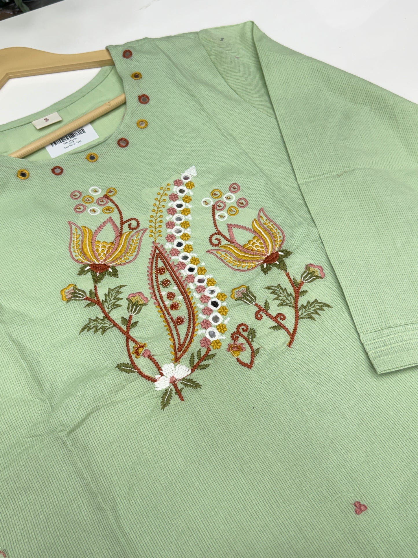 Pure Cotton 3-Piece Kurta Set with Embroidery & Lace Work | Comfortable Summer Aesthetic Ethnic Wear for Women