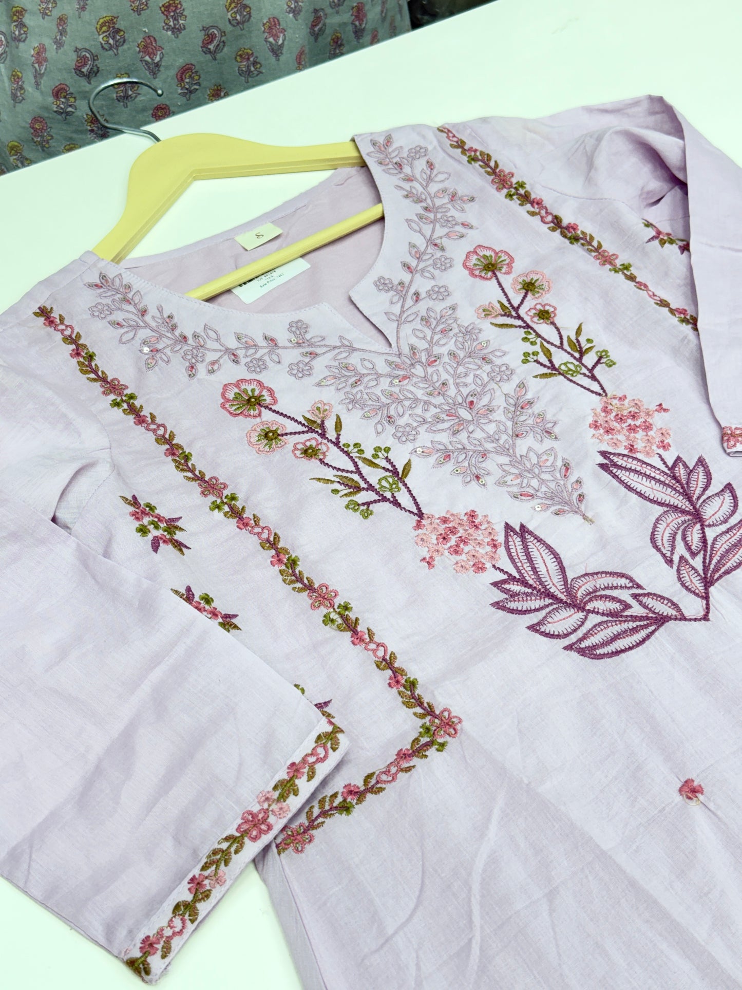 Pure Cotton 3-Piece Kurta Set with Embroidery & Lace Work | Comfortable Summer Aesthetic Ethnic Wear for Women