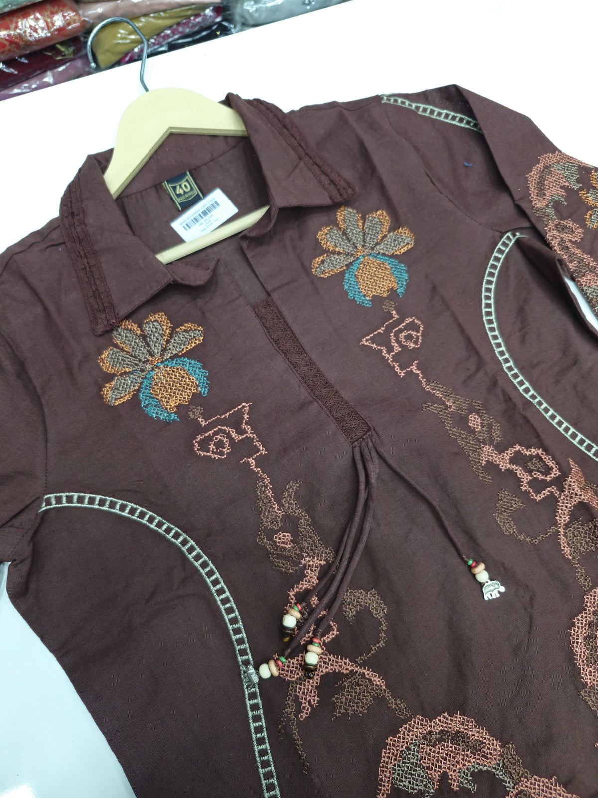 Women's Pure Cotton 3-Piece Kurta Set with Thread Work - Elegant Office & Workwear