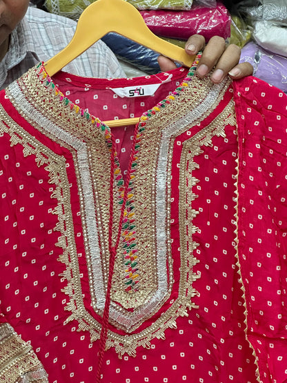Designer Handwork Peplum Kurta with Farshi Salwar - Festive Party Wear Kurta Set