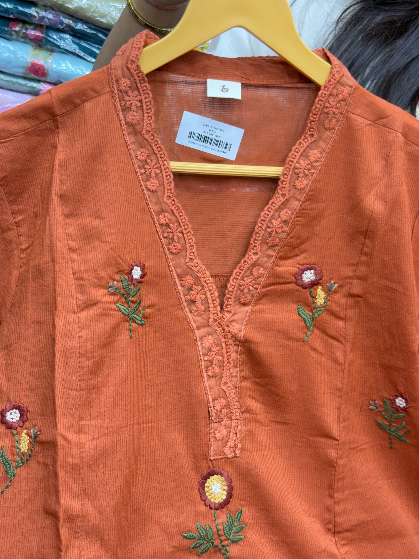 Pure Cotton 3-Piece Kurta Set with Doodle Embroidery & Lace Work | Comfortable Summer Aesthetic Ethnic Wear for Women