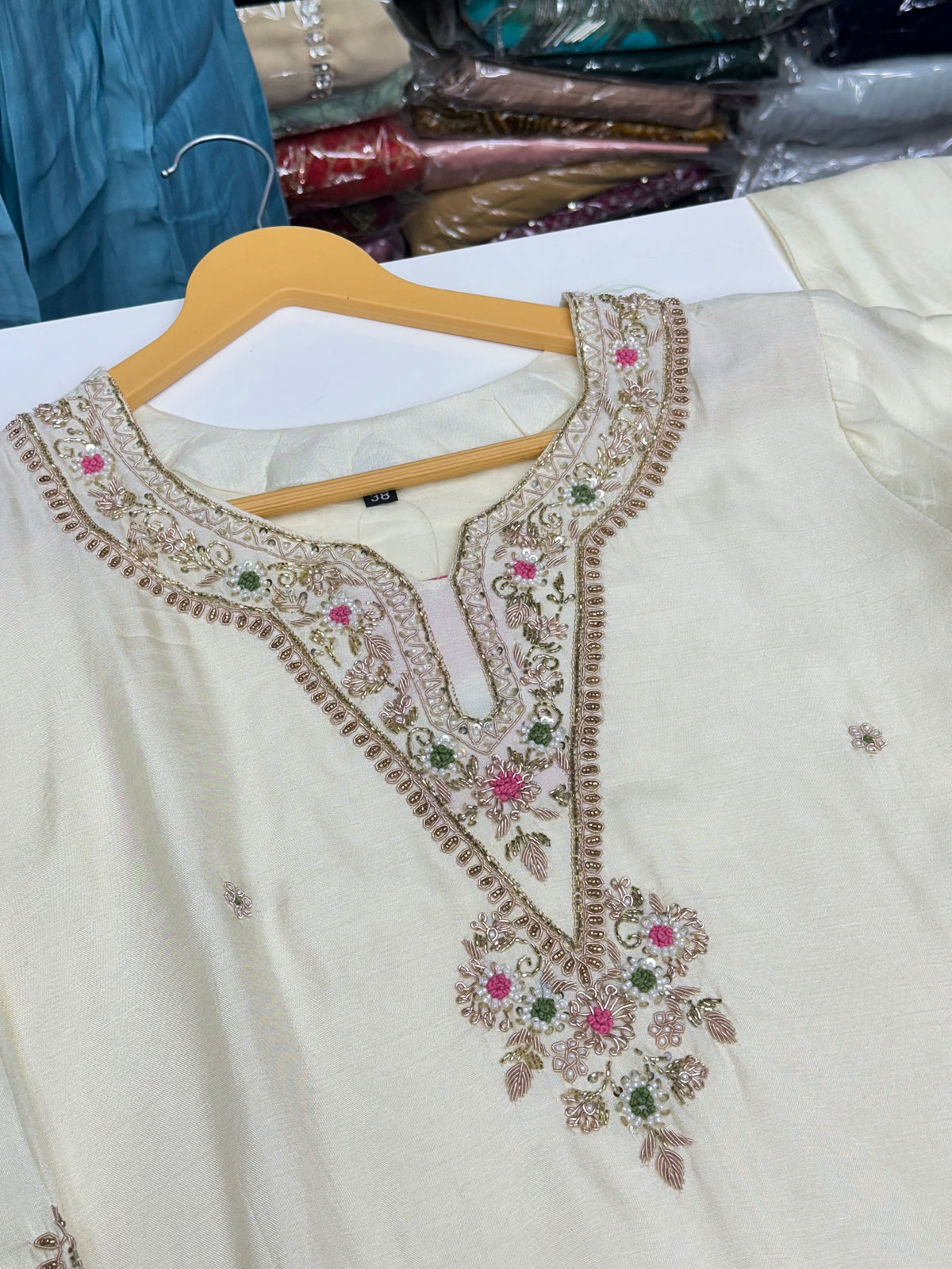Dola Silk Heavy Party Wear Kurta Set with Banarasi Dupatta & Mul Cotton Lining