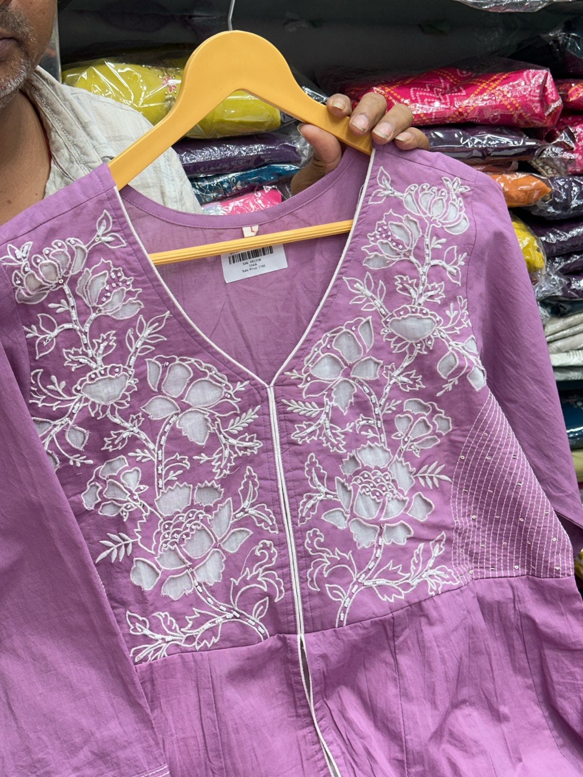 3-Piece Front-Cut Frock Kurta Set with Divider and Dupatta