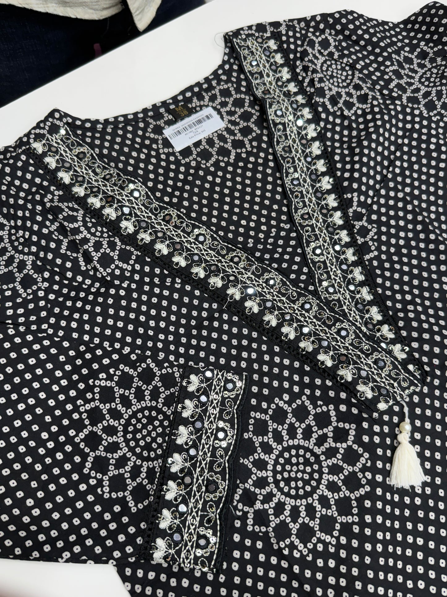 Vibrant Pure Cotton Bandhani Print Kurta Set with Leheriya Dupatta | Sawan Special V-Neck Suit with Lace Work | Comfortable Summer Wear RR1527