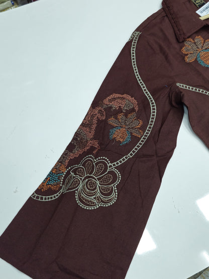 Women's Pure Cotton 3-Piece Kurta Set with Thread Work - Elegant Office & Workwear