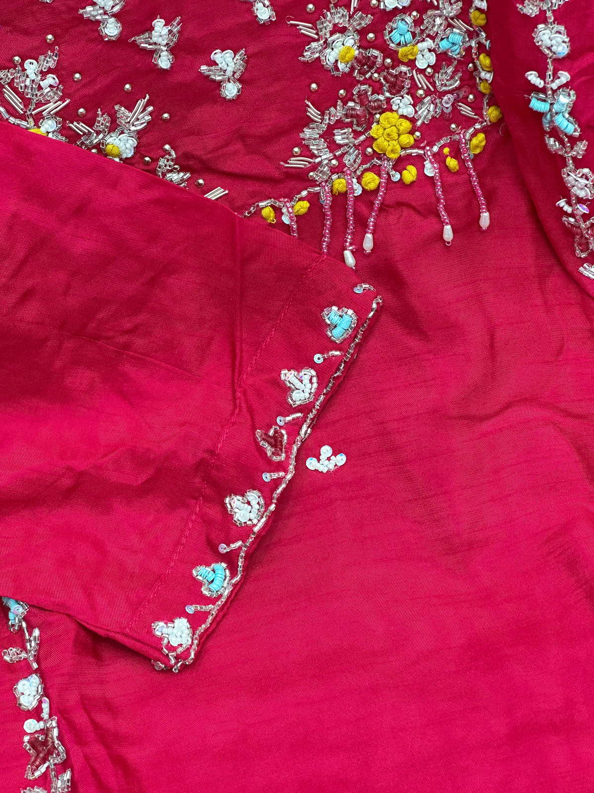 Hand Embroidered Pure Russian Silk 3-Piece Festive Kurta Set for Women