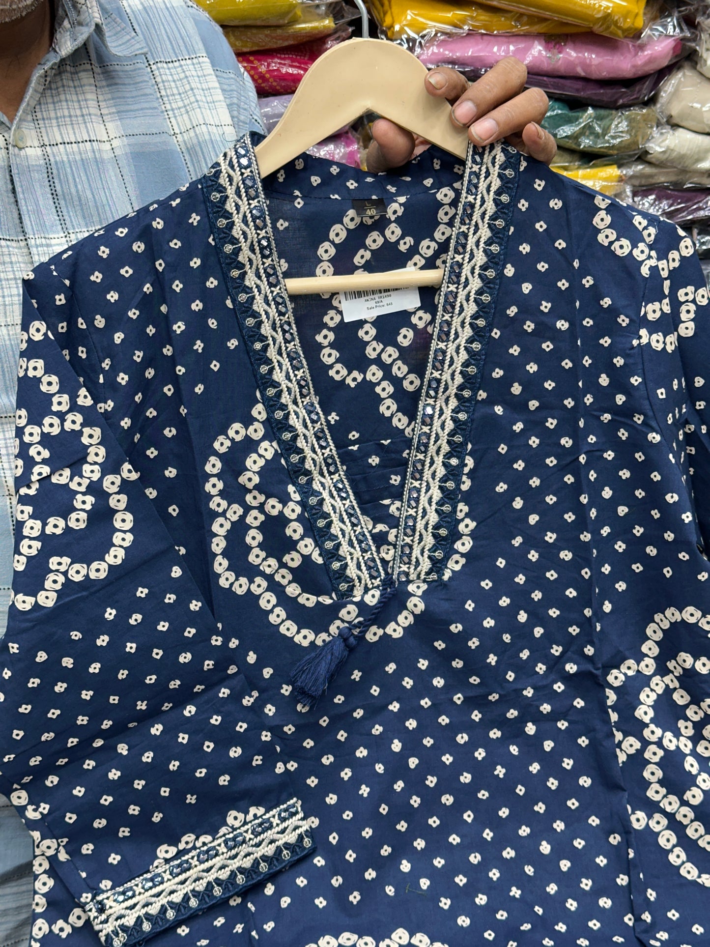 Pure Cotton Yellow Bandhani Print Straight Suit Set with Lace Detailing | Rajasthani Ethnic Casual & Office Wear