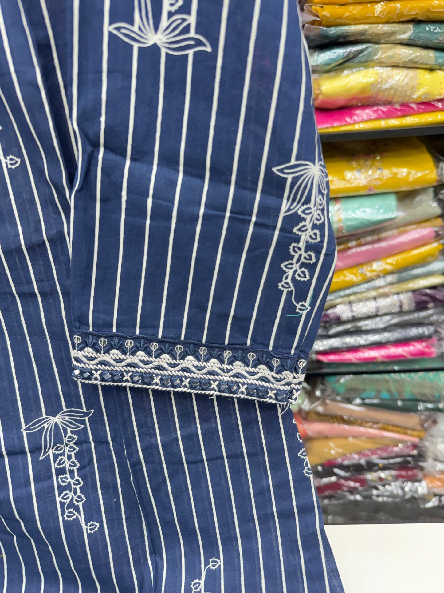 Women's Pure Cotton Printed 3-Piece Kurta Pant Set with Dupatta | Summer Comfort Ethnic Suit with Lace Work & Tassel Detailing RR1494