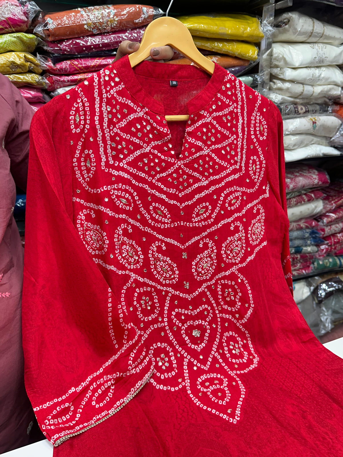 Festive Wear Pure Crepe Bandhani Kurta Set for Women | Comfortable Ethnic Wear
