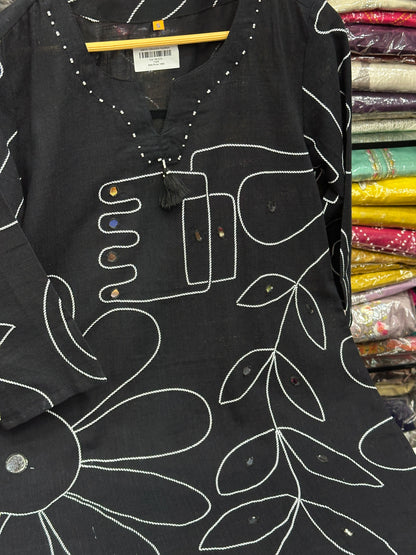 Pure Cotton Abstract detailing 3-Piece Suit Set with Dupatta – Kurta, Bottom & Dupatta