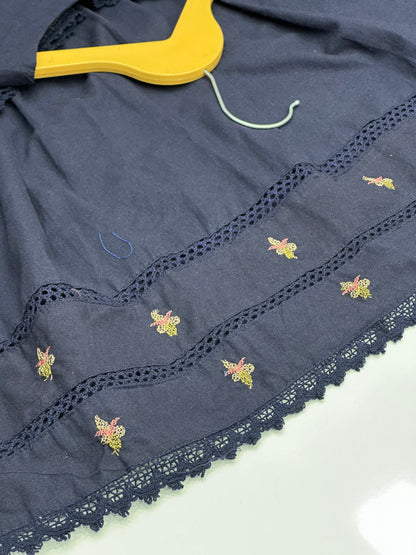 Pure Cotton Embroidered Peplum Kurta & Pants Co-Ord Set | Ethnic Party Wear