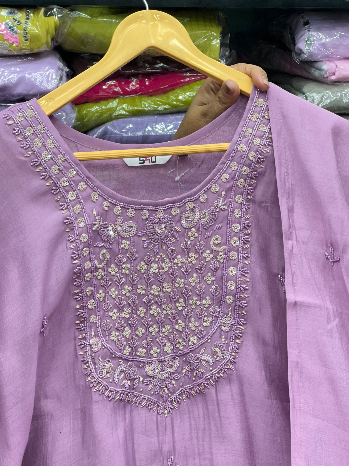 Designer Pure Muslin Kurta with Pants and Dupatta – Premium Handwork Ethnic Suit