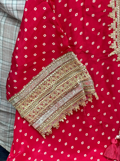 Designer Handwork Peplum Kurta with Farshi Salwar - Festive Party Wear Kurta Set