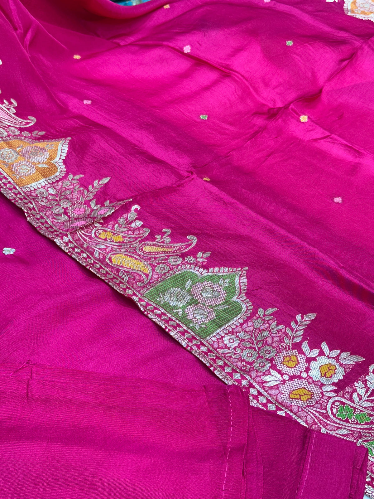 Dola Silk Heavy Party Wear Kurta Set with Banarasi Dupatta & Mul Cotton Lining