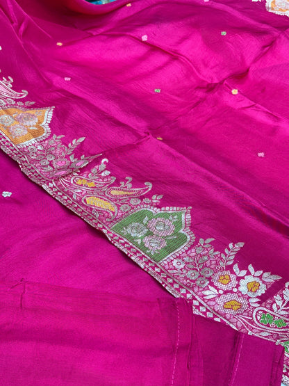 Dola Silk Heavy Party Wear Kurta Set with Banarasi Dupatta & Mul Cotton Lining