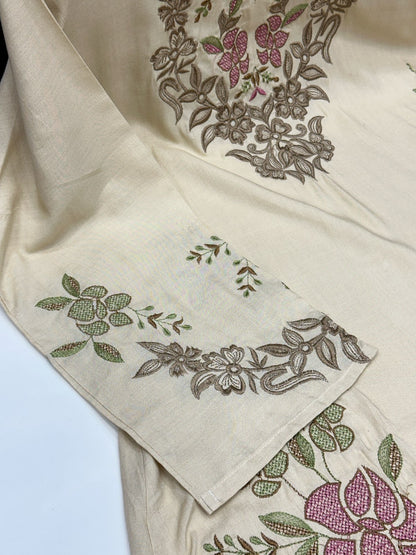 Pure rayon Co-Ord Set for Women | Thread Work Kurta & Loose Bottoms