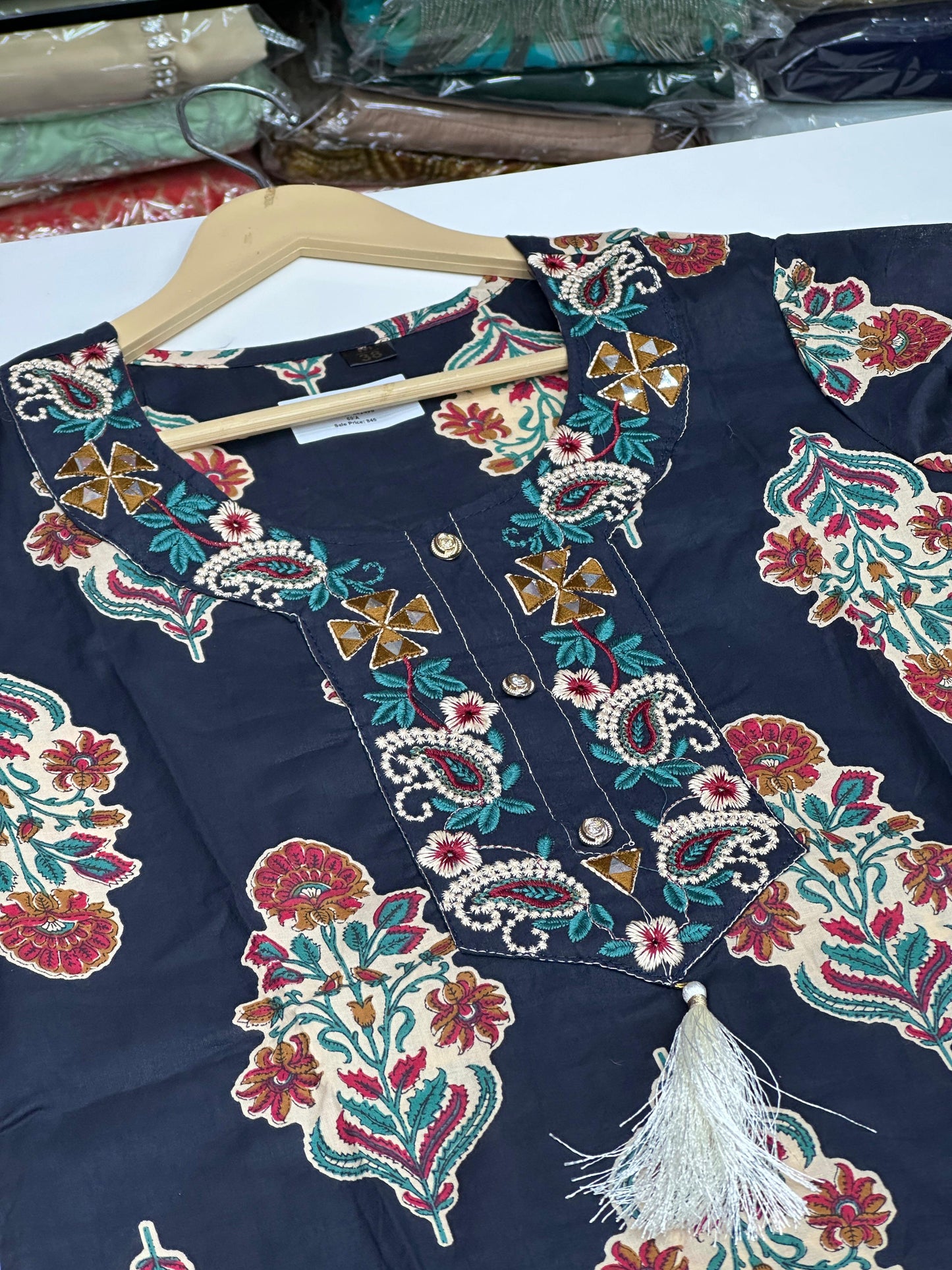 Women's Pure Cotton Floral Printed 3 Piece Kurta Set | Round-Neck Straight Kurti with Pant and Dupatta RR1496