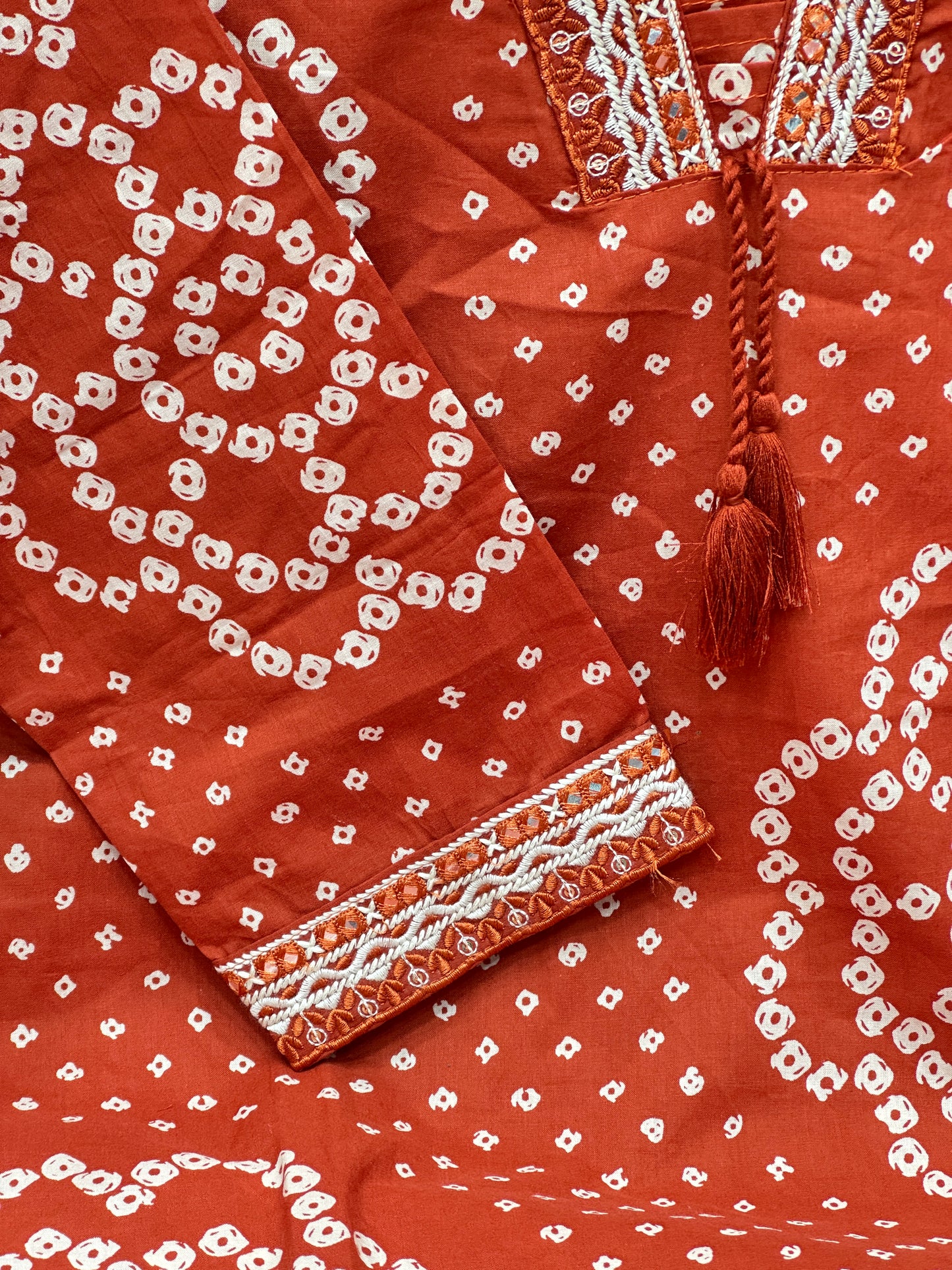 Pure Cotton Yellow Bandhani Print Straight Suit Set with Lace Detailing | Rajasthani Ethnic Casual & Office Wear