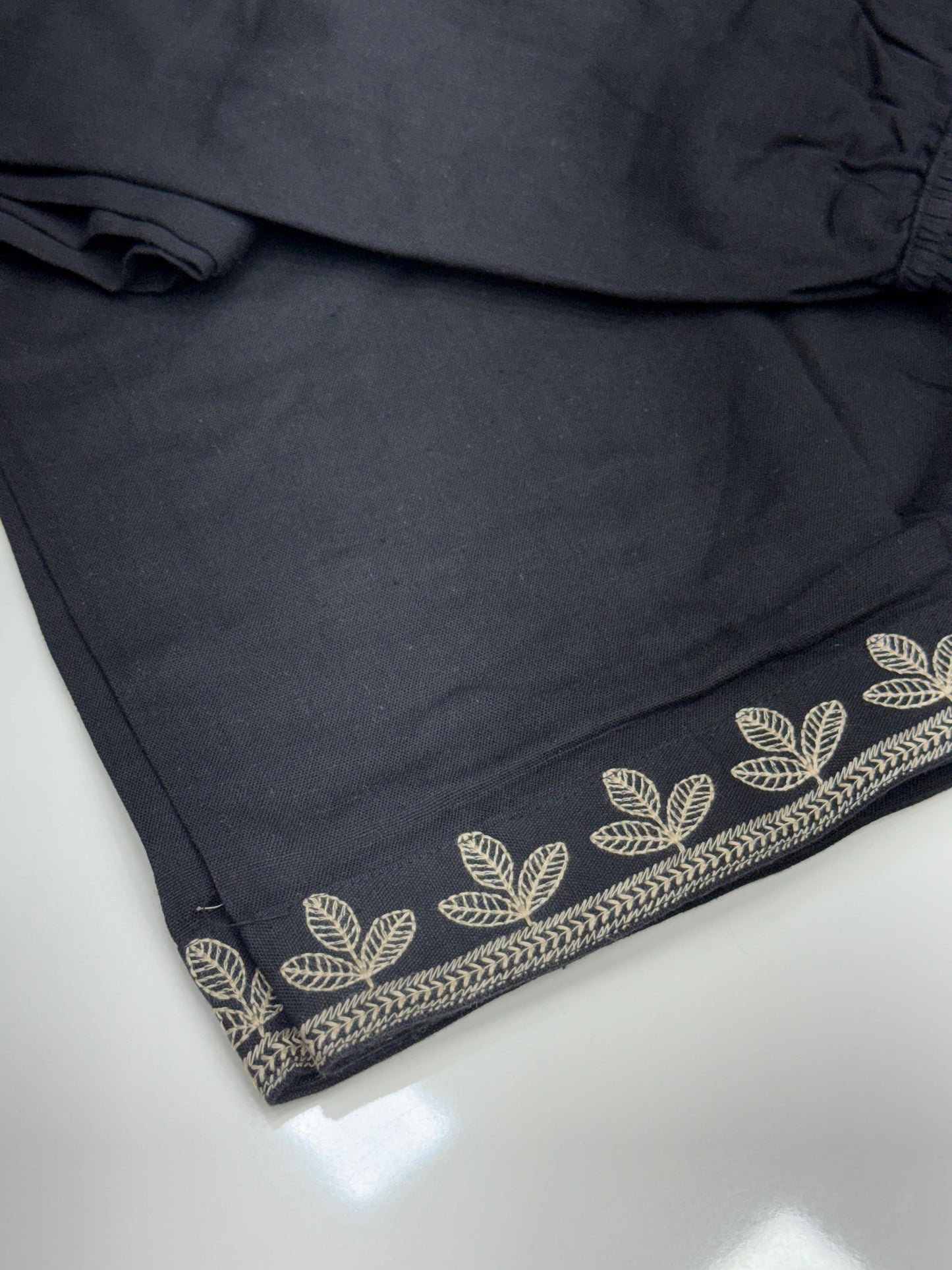 Pure cotton trendy Co-ord set in shirt pattern with thread work detailing on shirt and loose pants comfortable for summers