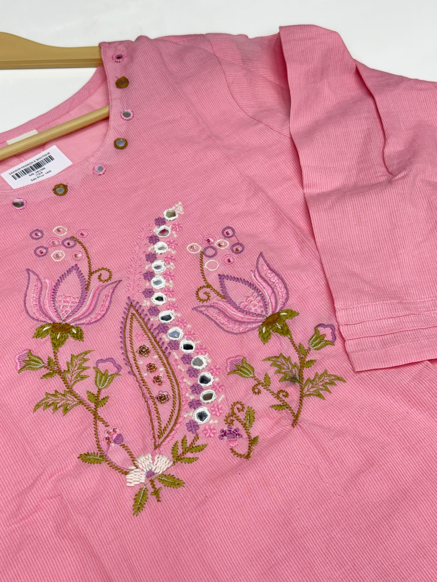Pure Cotton 3-Piece Kurta Set with Embroidery & Lace Work | Comfortable Summer Aesthetic Ethnic Wear for Women
