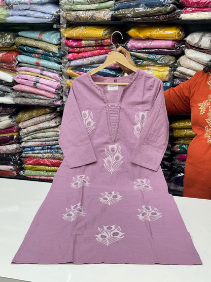 3 piece pure cotton kurta set classy and rich comfortable with thread work detailing all over the kurta RR1468