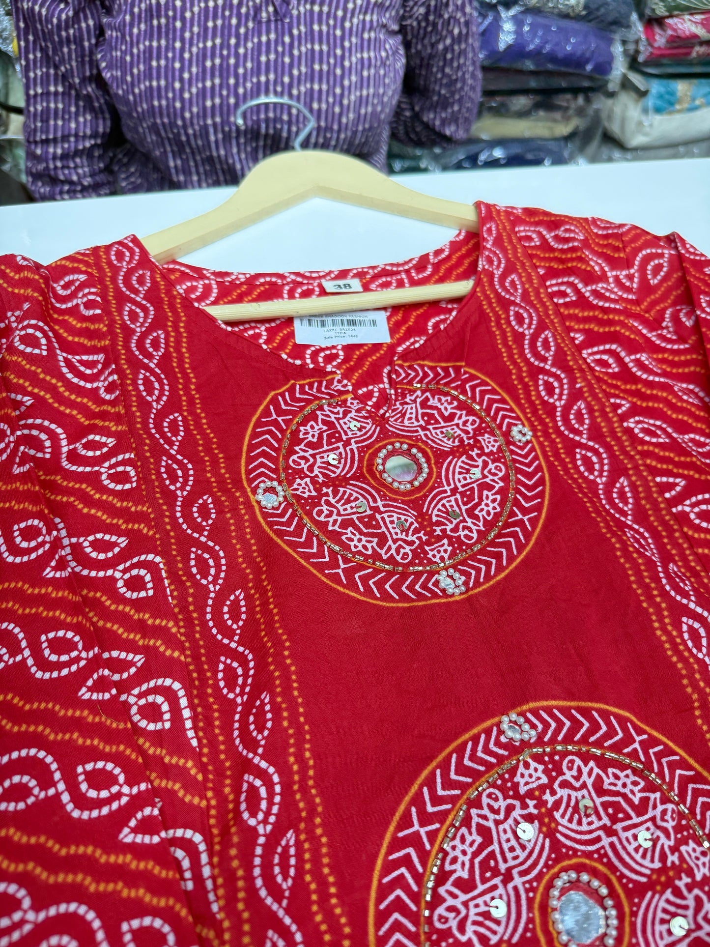 Pure Cotton Bandhani Print 3-Piece Kurta Set with Loose Pants & Dupatta | Sawan Special Affordable Summer Suit for Women