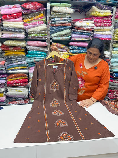 Block printed pure cotton Kurta Set with Pants & Dupatta RR1528