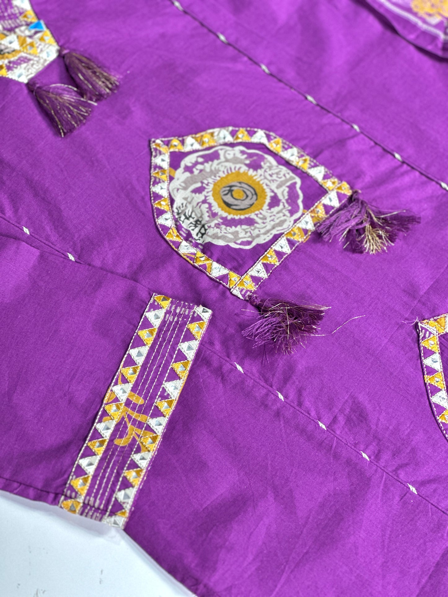 Pure Cotton Semi Formal Straight Suit With Beautiful Embroidery work on Designer Neck RR1322-Purple