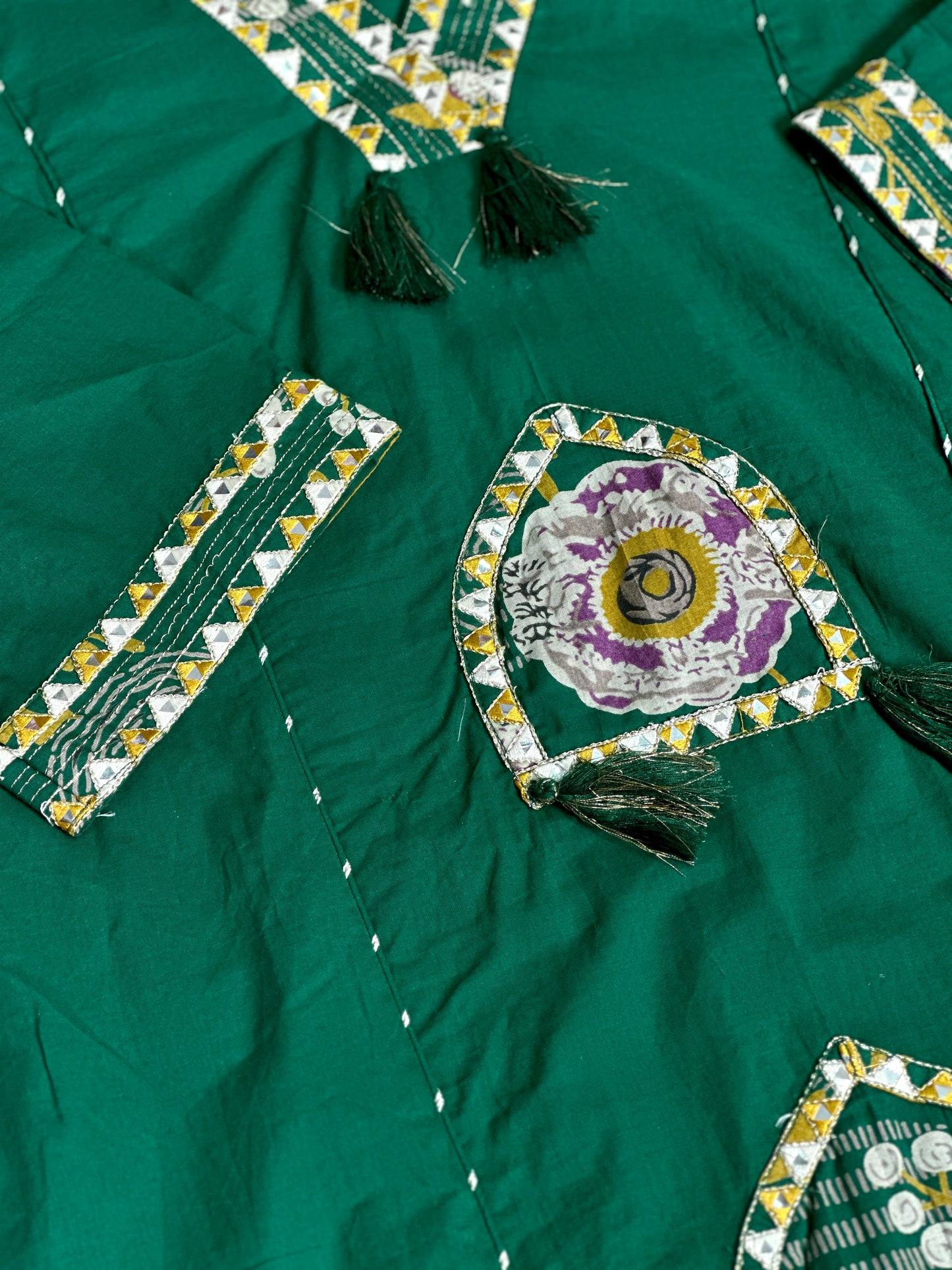 Pure Cotton Semi Formal Straight Suit With Beautiful Embroidery work on Designer Neck RR1322-Green