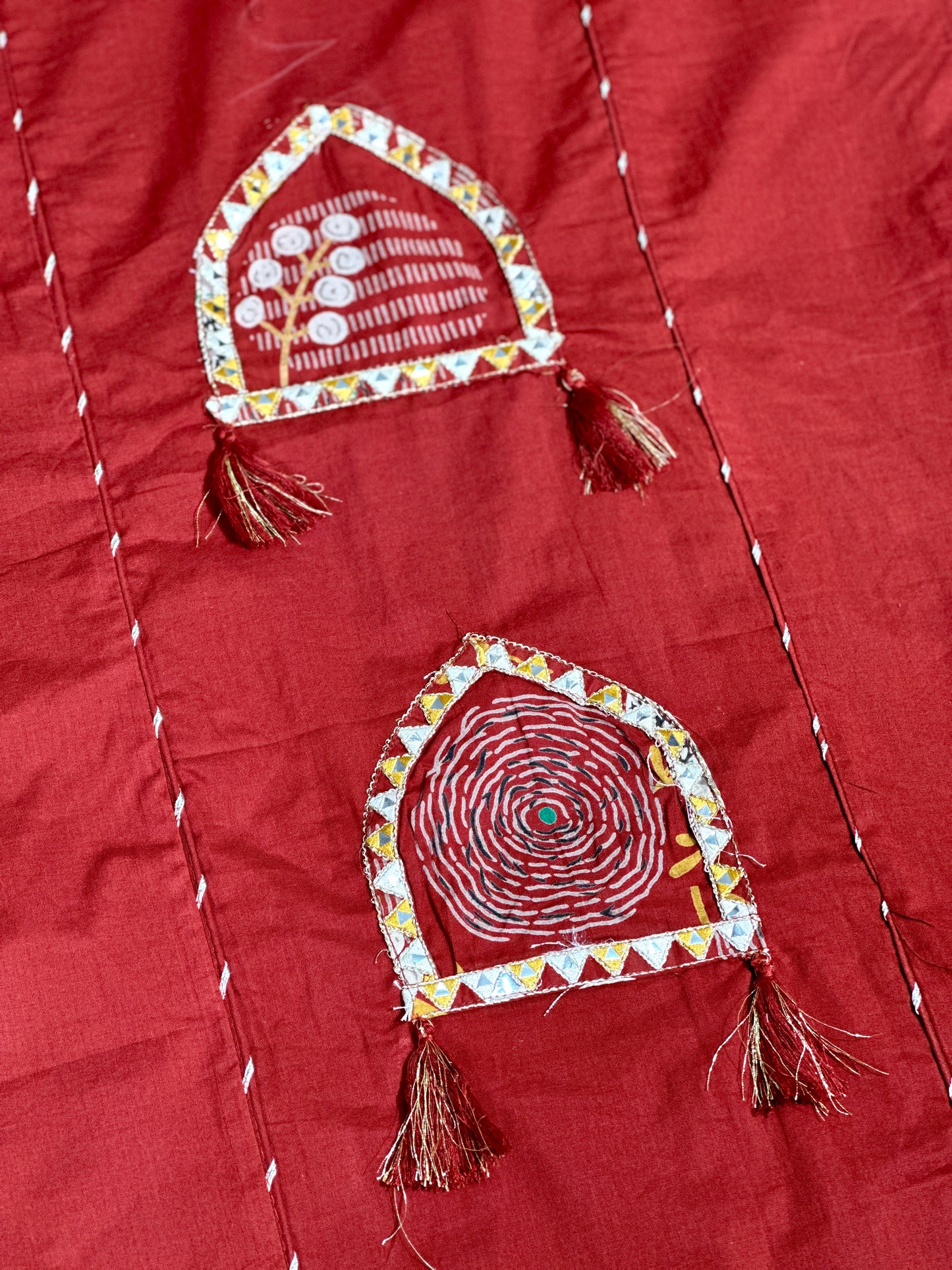 Pure Cotton Semi Formal Straight Suit With Beautiful Embroidery work on Designer Neck RR1322-REDESH MAROON